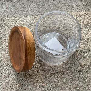 3/$25 NWT Target wood and glass canister